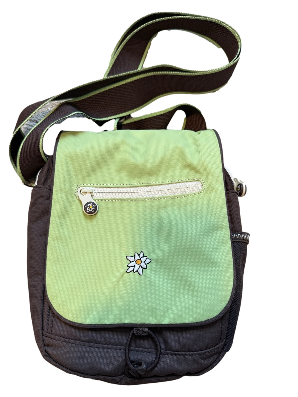 Sherpani Pica crossbody green/ brown handbag